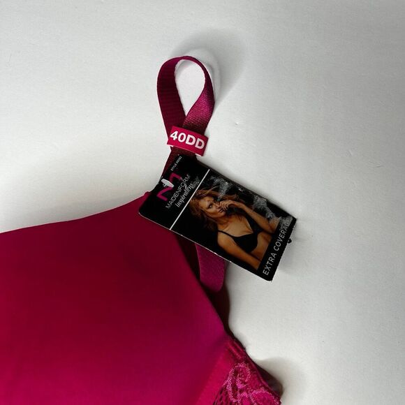 New Maidenform hot pink lace bra 40DD extra coverage - Picture 2 of 8